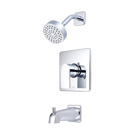 Olympia Faucets Single Handle Tub/Shower Trim Set, Wallmount, Polished Chrome T-23910